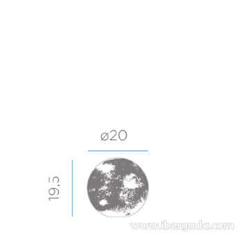 Esfera luminosa Lua 20 (20x20) - 2