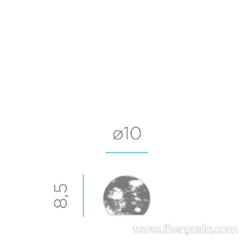 Pack de 3 Esferas luminosas Lua 10 (10x10)-3