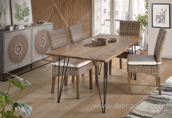 Aparador Kentia Madera/Metal 4 Puertas (150x40x90)-2