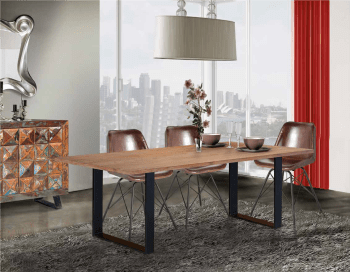 Mesa de Comedor Madera/Metal (200x100x76)
