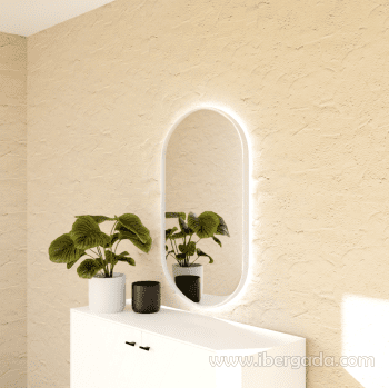 Espejo Ovalado con luz LED (100x60)