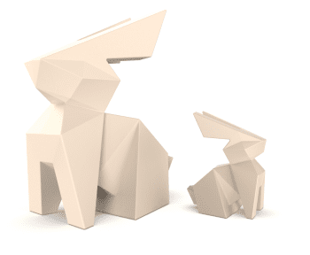 Figura Origami Conejo Usagi (103x76x128)