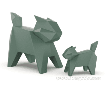 Figura Origami Gato koneko (63x34x55)