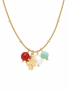 Collar Trébol Perla