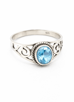 Anillo Topacio Azul