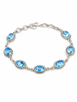 Pulsera Topacio Azul