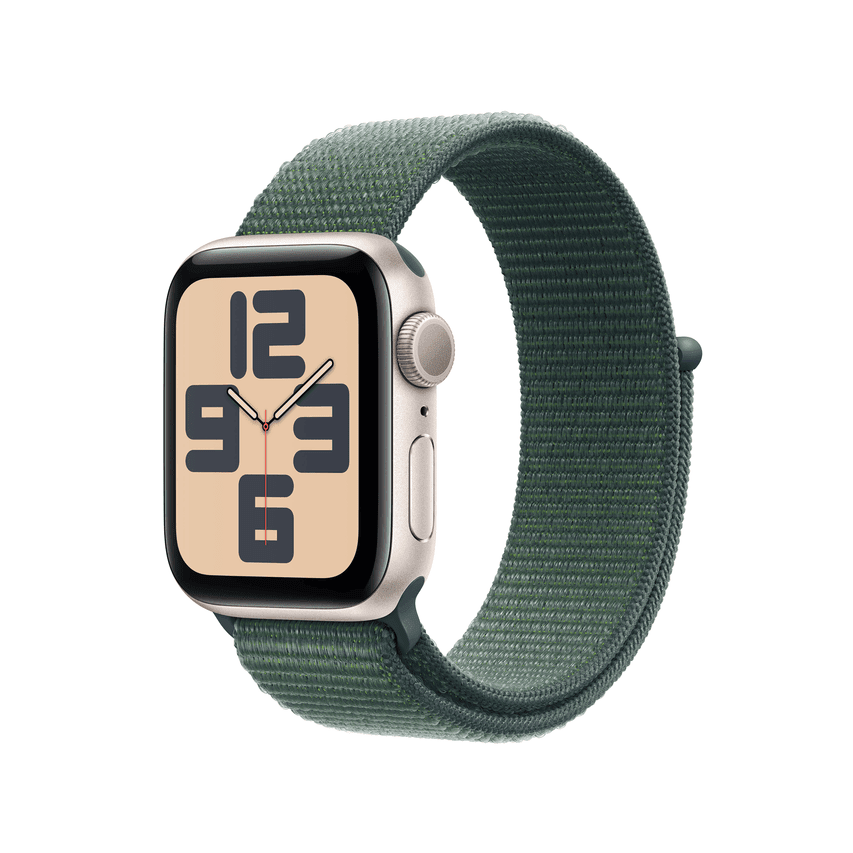 APPLE WATCH SE 3rd/ Gps/ 40mm/ Caja de Aluminio Blanco Estrella/ Correa Deportiva Loop Verde