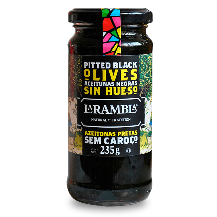 BLACK PITTED OLIVES