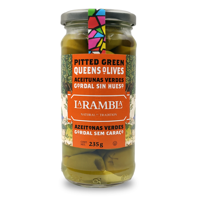 PITTED GREEN QUEENS OLIVES - 