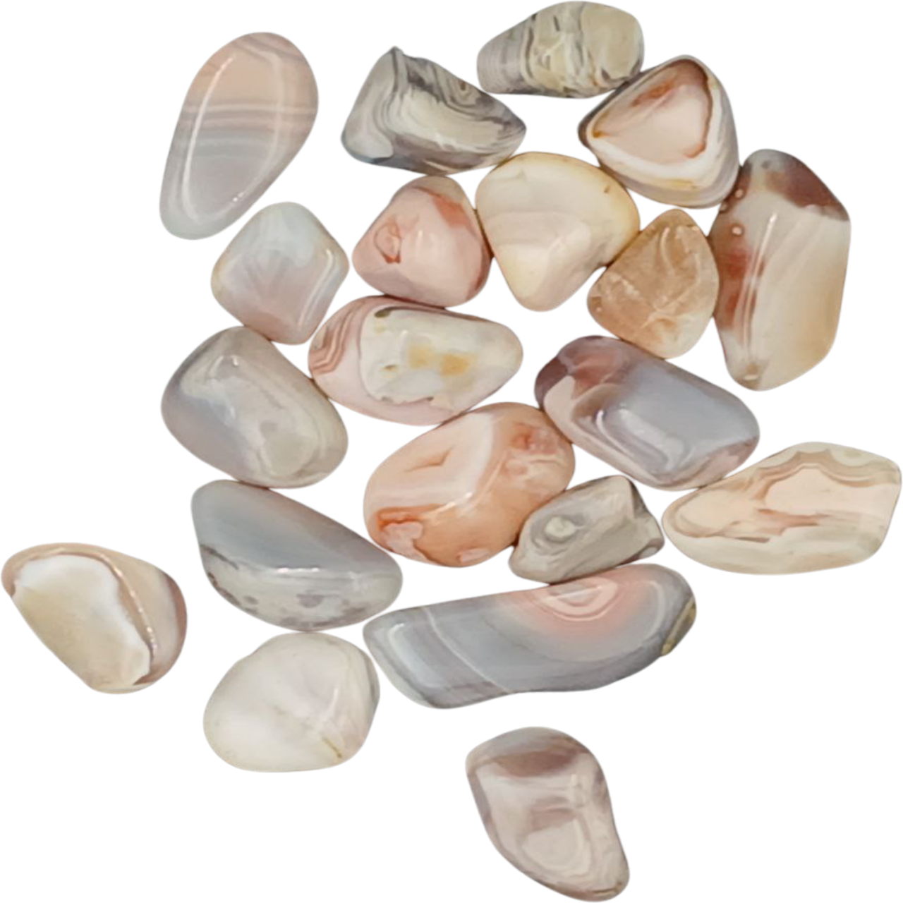 Canto rodado de ágata rosa