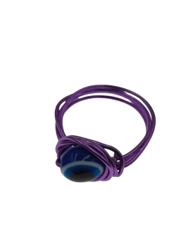 Anell lila amb ull turc - 2