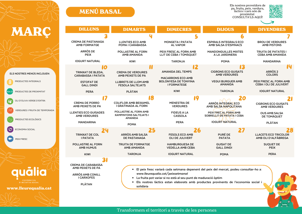 menu octubre