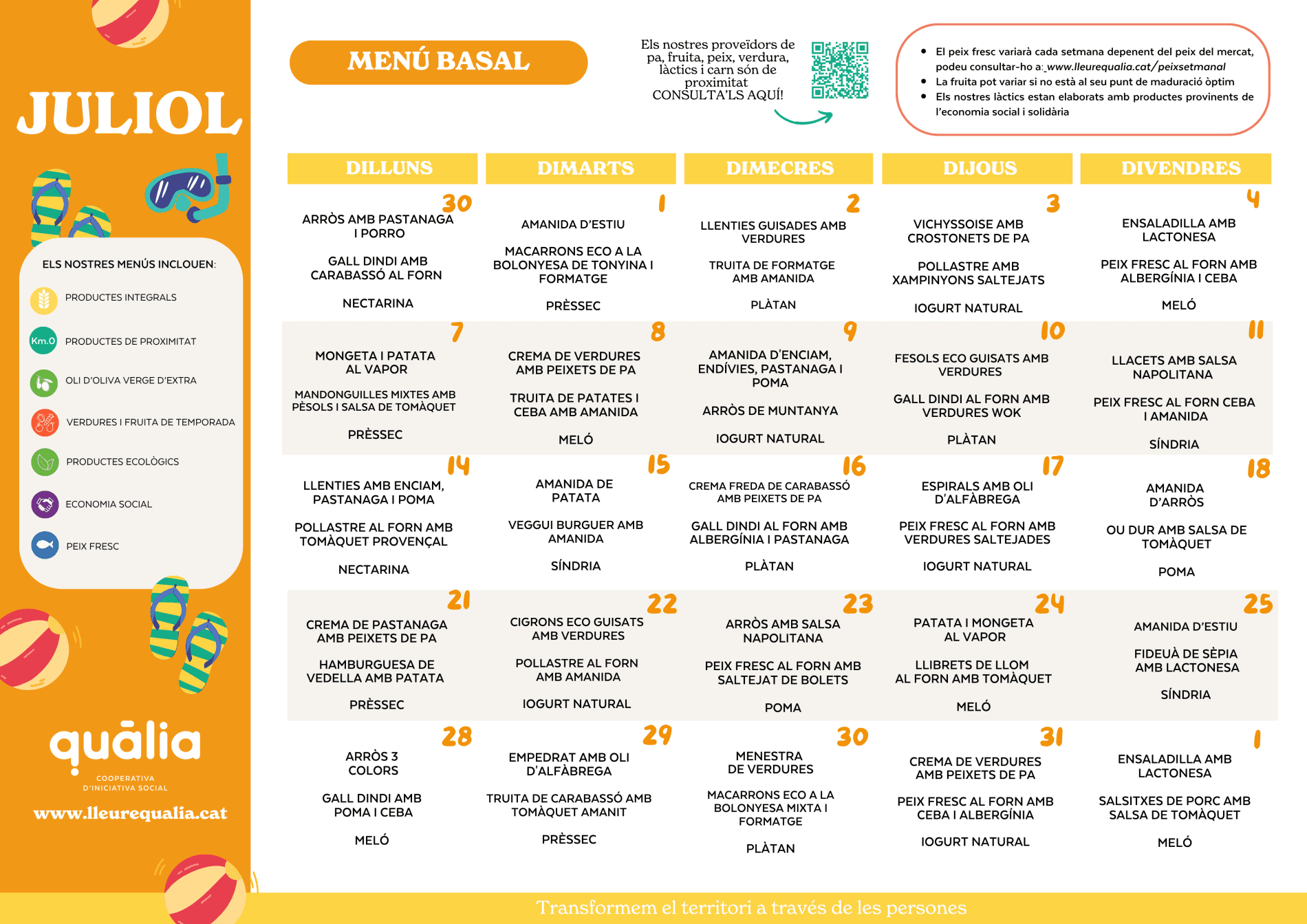 MENU MES JULIOL