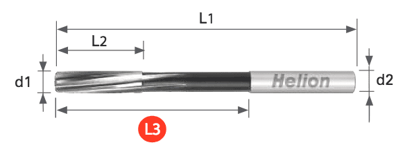 Escariador de máquina HSS-E DIN 212-2 HSS-E TOL. H7 - 