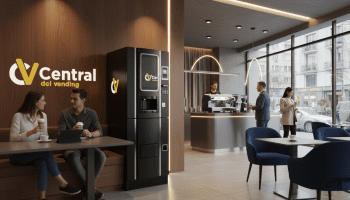 MAQUINA VENDING DE CAFE EN GRANO MOLIDO NECTA SOLISTA  CON PAGO CON MONEDERO