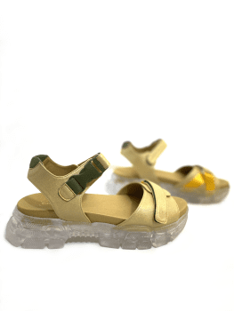 Sandalias con plataforma doradas - Filo - 1