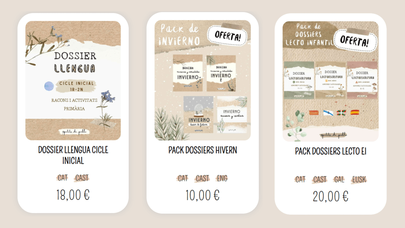 Tots els nostres recursos pedagògics, disponibles en català i castellà