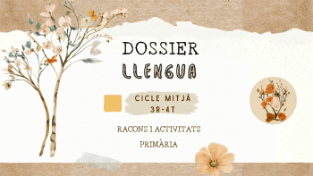 Presentem el nou ‘Dossier de Llengua per a Cicle Mitjà’, el primer recurs adreçat a alumnes de tercer i quart de Primària