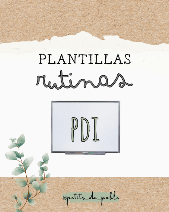 PLANTILLAS RUTINAS CON LA PDI