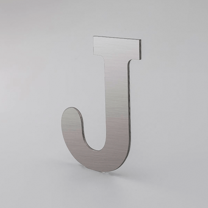 SMALL SIZE METALLIC LETTERS WITHOUT DEPTH CURVED FONT - 