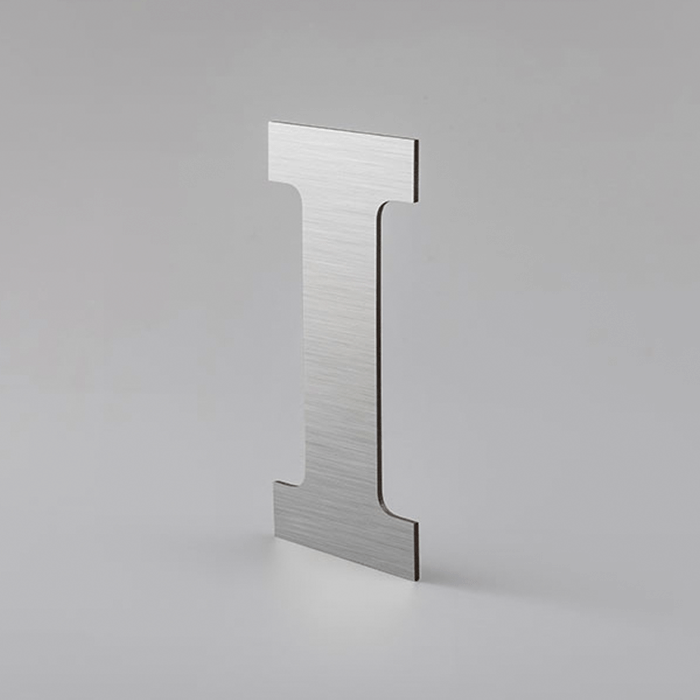 SMALL SIZE METALLIC LETTERS WITHOUT DEPTH STRAIGHT FONT