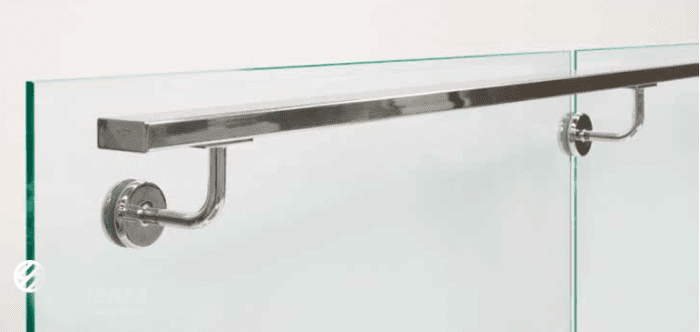 Pasamanos rectangular vidrio