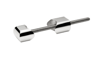 Kit 2 Soportes laterales para fijación de poste de barandilla inox AISI-316