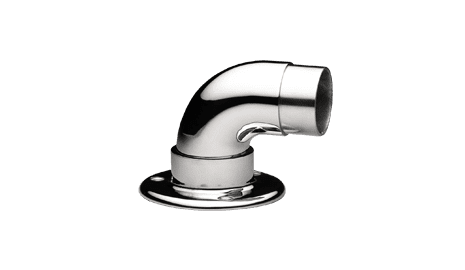 Anclaje curvo para pasamanos  pared, de inox AISI-316 (Caja 2 unidades / Precio por unidad!!)