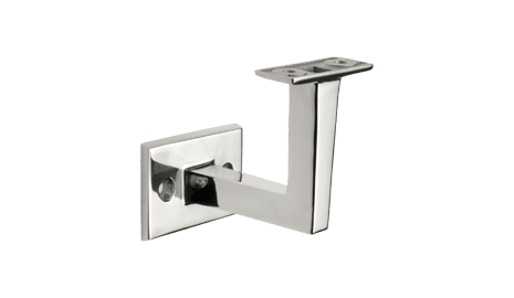 Soporte fijo a pared para pasamanos cuadrado o rectangular de acero inox (Caja 2 unidades /precio por unidad!!)