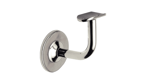 Soporte fijo a pared para pasamanos redondo de acero inox (caja 2 unidades)