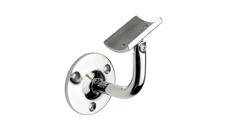 Soporte regulable a pared para pasamanos redondo en acero inox (Caja indivisible 2 unidades / precio por unidad!!))