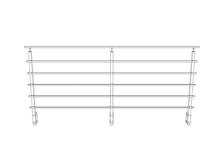 Base lateral para poste cuadrado 40x40 mm de barandilla en inox  AISI-316 CONSULTAR DISPONIBILIDAD!!! - 2