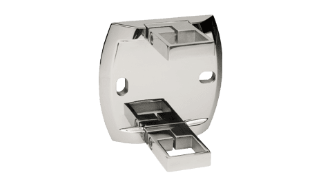 Base lateral para poste cuadrado 40x40 mm de barandilla en inox AISI-316