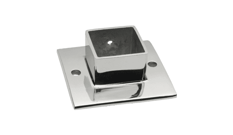 Base pared para poste cuadrado 40x40 barandilla inox AISI-316 (Caja indivisibles 2 unidades / precio por unidad!!)