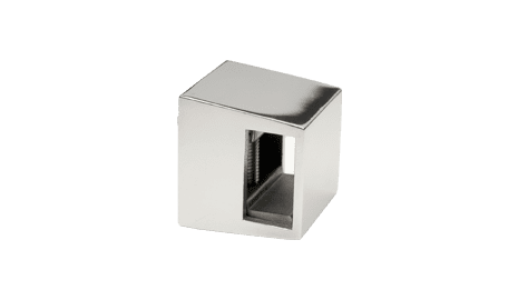 Soporte regulable pasante tubos transversales 20x10 mm barandilla inox AISI-316 (caja indivisible 4 unidades / precio por unidad!!)