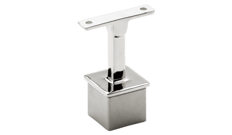 Soporte fijo para unir pasamanos a poste cuadrado 40x40 mm inox (Caja indivisible 2 unidades / precio por unidad!!)
