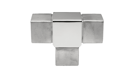 Conector para poste intermedio tubo cuadrado 40 mm inox (Caja indivisible 2 unidades / precio por unidad!!)