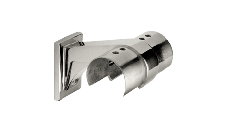 Soporte fijo para sistema pasamanos DECOLED en acero inox