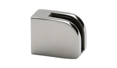 Grapa para vidrio en barandilla inox poste cuadrado AISI-316 (Caja indivisible 4 unidades // precio por unidad!!))