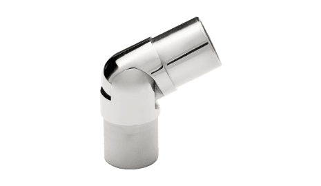 Conector regulable para tubos redondos inox  AISI-316 (Caja indivisible de 2 unidades // Precio por unidad!!)