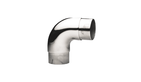 Codo 90º redondeado para pasamanos de barandilla inox AISI-316 (Caja 2 unidades indivisible / Precio por unidad!!)