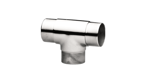 Conector forma "T" para poste intermedio barandilla inox AISI-316