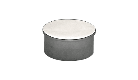 Tapa final plana de inox para tubo de barandilla inox AISI-316