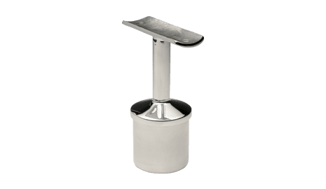 Soporte fijo para pasamanos y poste redondo barandilla inox AISI-316 (Caja indivisible 2 unidades / Precio por unidad!!)