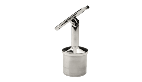 Soporte ajustable para pasamanos y poste redondos barandilla inox AISI-316 (Caja indivisible 2 unidades / precio por unidad!!)