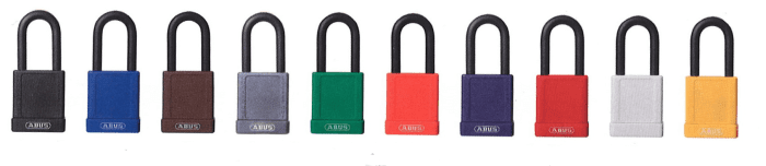 Candados industriales con recubrimiento plástico y arco normal ABUS / Caja 6 unidades - 1
