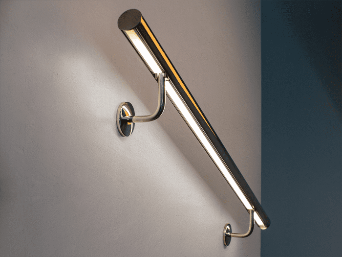 Soporte orientable para sistema pasamanos DECOLED en acero inox - 3