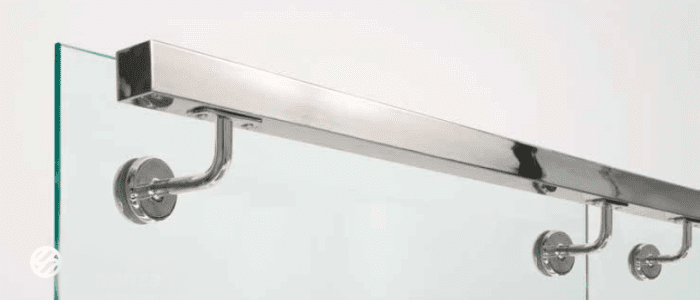 Soporte pasamanos cuadrado/rectang. inox AISI-316 para vidrio (Caja indivisible 2 unidades / Precio unitario!!) - 1