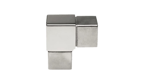 Codo 90º para pasamanos cuadrado 40x40 mm inox AISI-316 (Caja indivisible 2 unidades / precio por unidad!!)