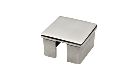 Tapa final pasamanos cuadrado  inox AISI-316 (Caja indivisible 2 unidades / precio por unidad!!)
